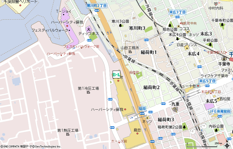 アイシティ　アリオ蘇我店付近の地図